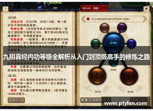 九阴真经内功等级全解析从入门到顶级高手的修炼之路
